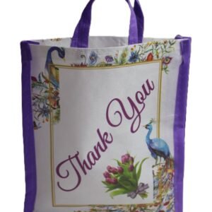 Thankyou printed nonwoven bag without zip