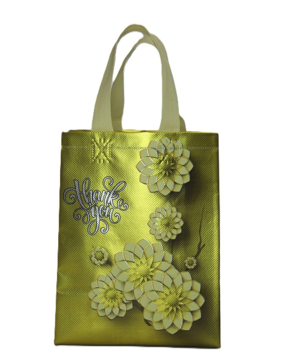 Floral Thank You Gift Bags – Reusable PVC Tote - Image 5