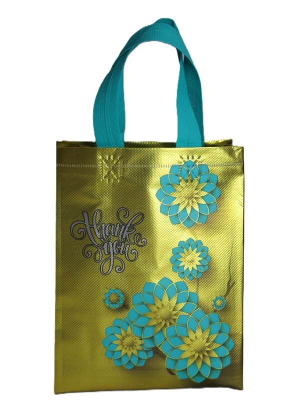 Floral Thank You Gift Bags – Reusable PVC Tote - Image 3