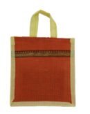 Color ful jute bag with jari design