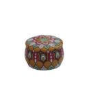 Decorative Printed Storage Tin Jar with Lid