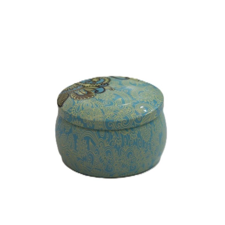 Decorative Printed Storage Tin Jar with Lid - Image 6
