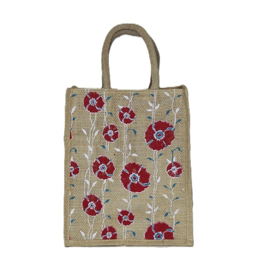 Natural jute with assorted print and color 10L x 12H - Image 4