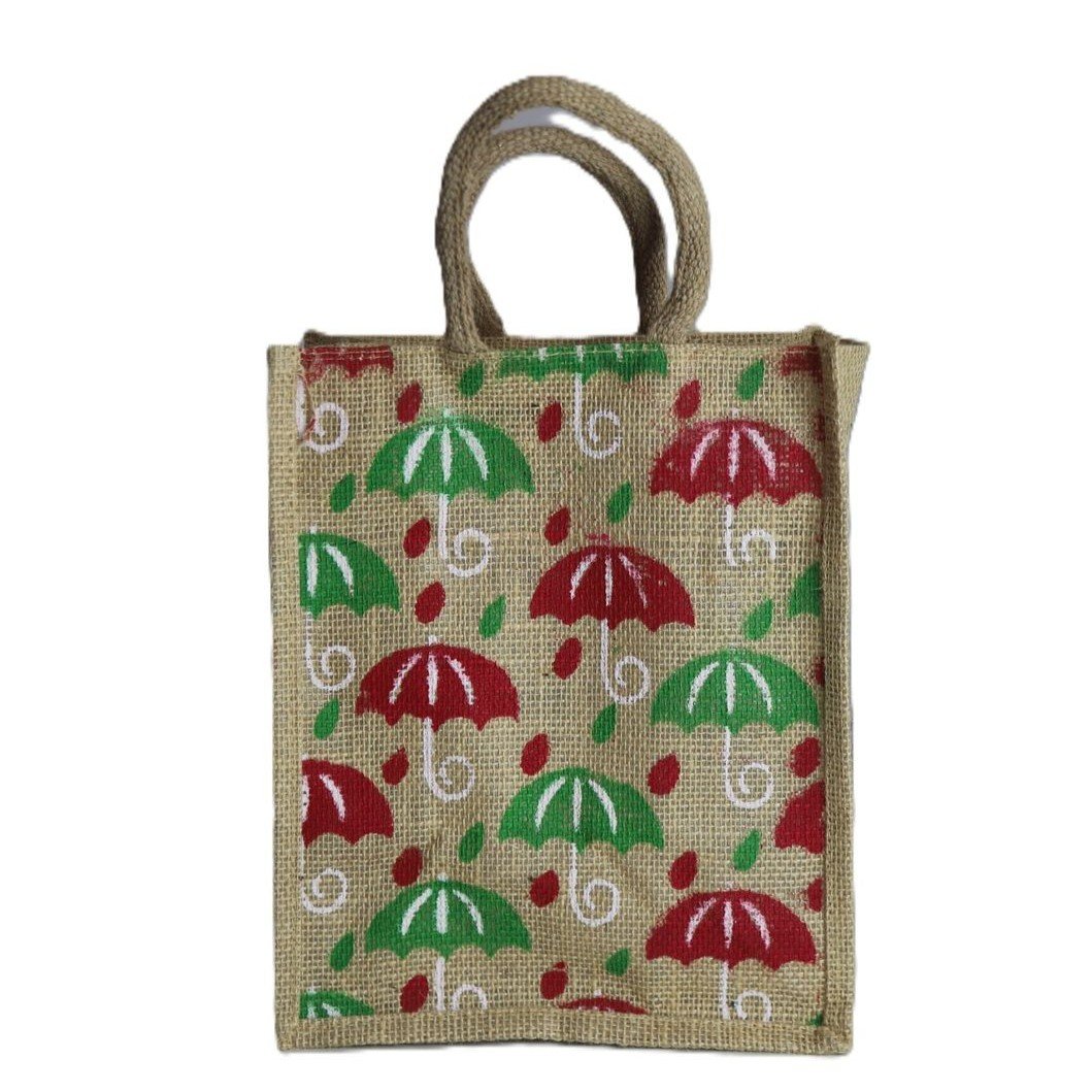 Natural jute with assorted print and color 10L x 12H - Image 5