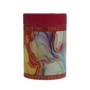 Rose color floral designed airtight container