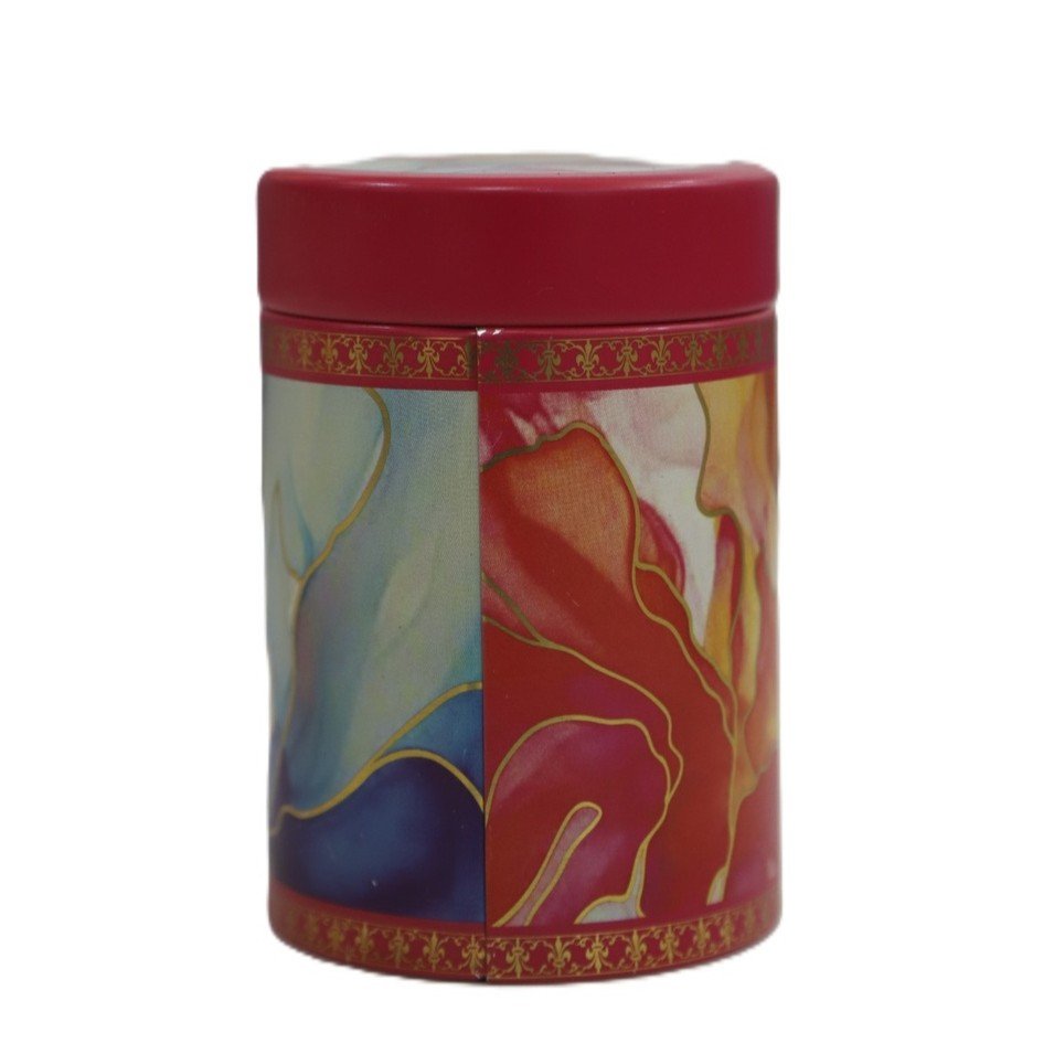 Pink Decorative Tin Canister with Airtight Lid – Elegant Storage tin - Image 3