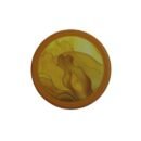 Golden Swirl Round Tin Canister with Airtight Lid