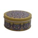 Designed Decorative Round Tin Storage Box