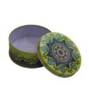 Decorative round tin conatiner