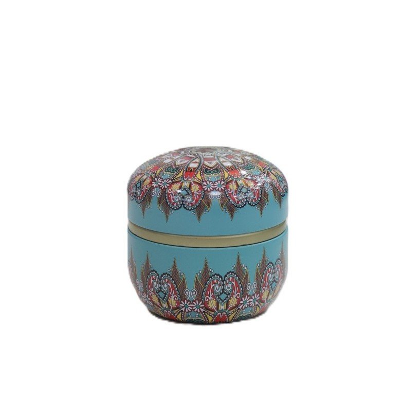 Floral-Printed Dome Tin Box – Cute Decorative Storage - Image 4
