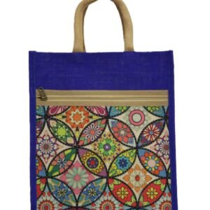 Jute tote bag with assorted design