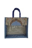 Large color canvas bag with window & digital print