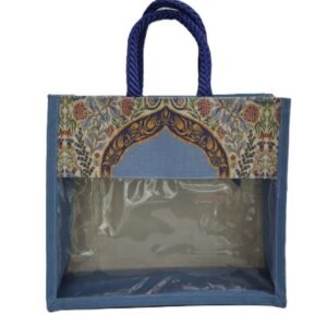 Large color canvas bag with window & digital print