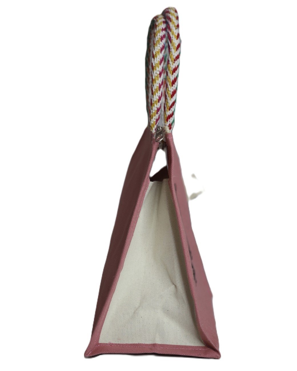 Heart & Foot printed colored canvas bag - Image 2