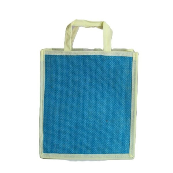 Color Jute bag with jari design & side nonwoven - Image 2