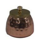 Copper-coated steel jar with lid