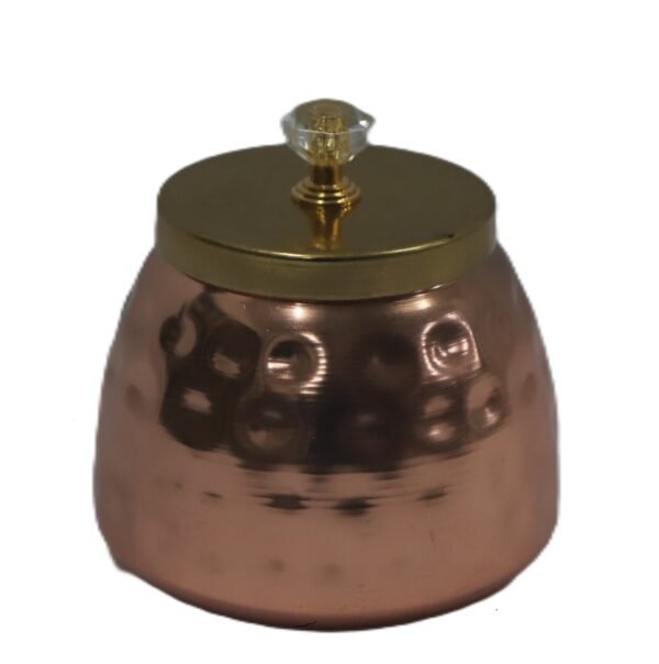Copper-coated steel jar with lid - Image 3