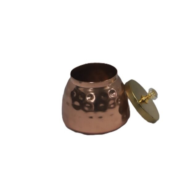 Copper-coated steel jar with lid - Image 4