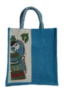 Full-color Jute bag with ethnic art print