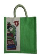 Full-color Jute bag with ethnic art print
