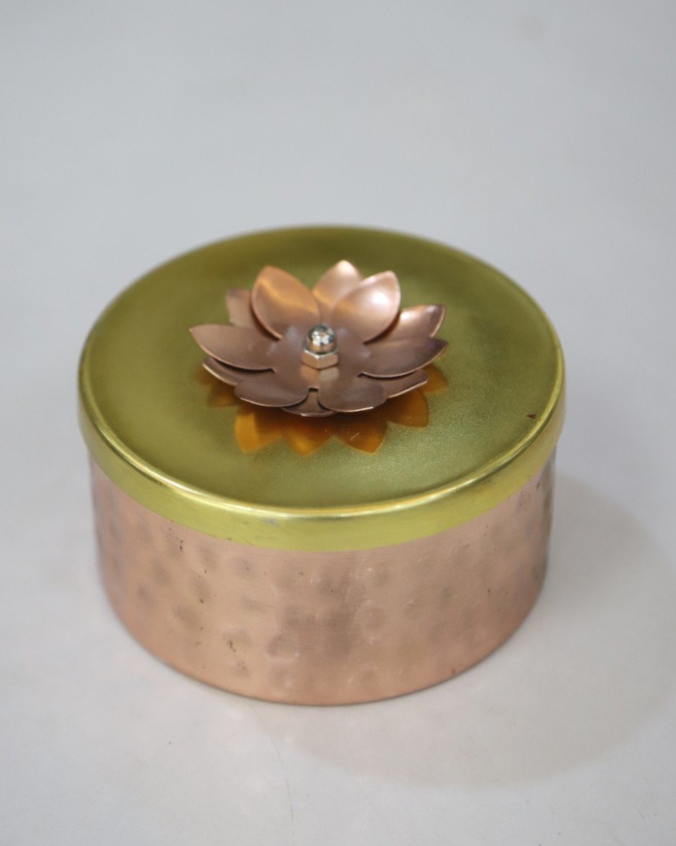Decorative copper jar