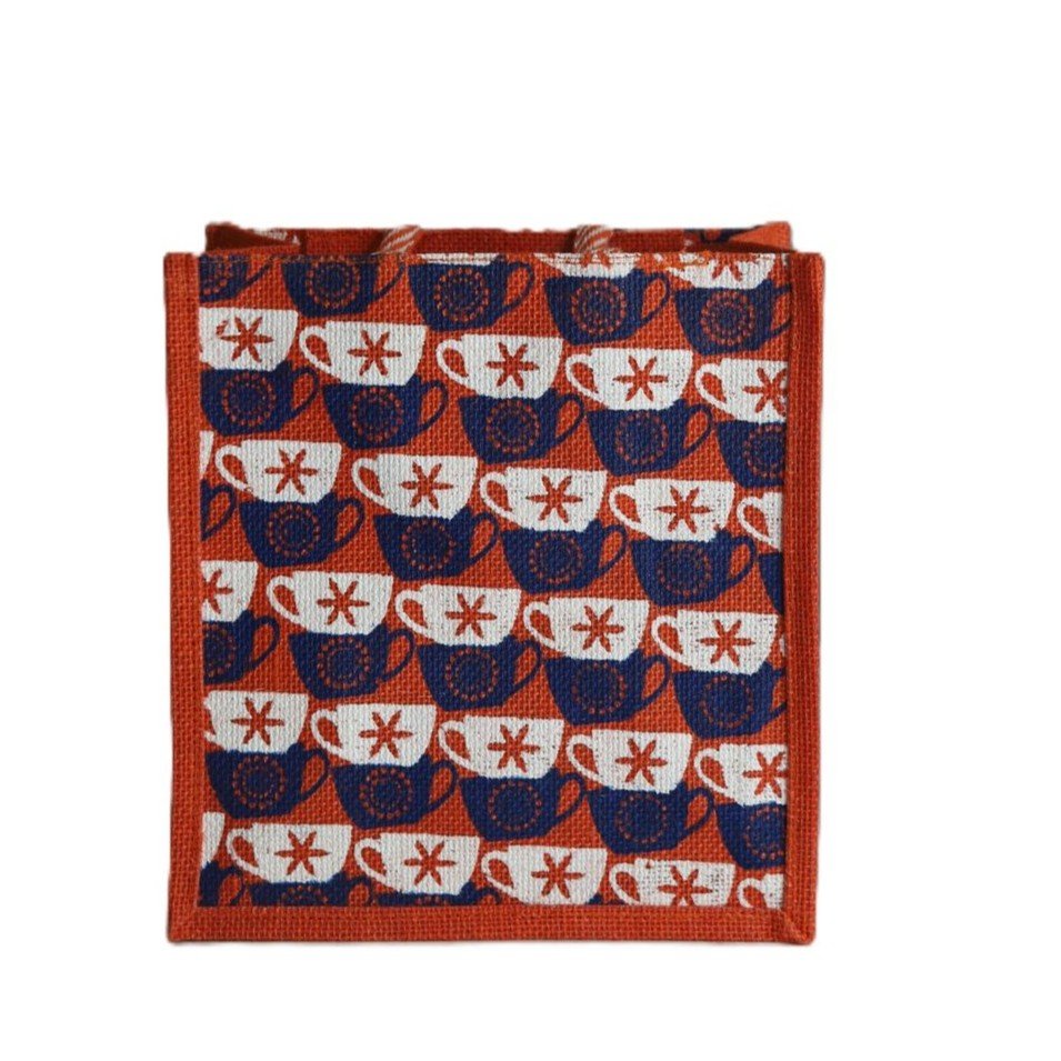 Full-color & printed jute bag 10L x 11H - Image 3