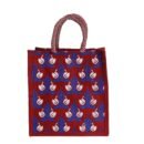 Full-color & printed jute bag 10L x 11H