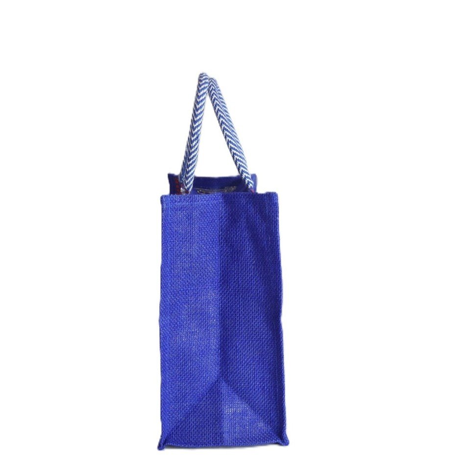 Full-color & printed jute bag 10L x 11H - Image 5
