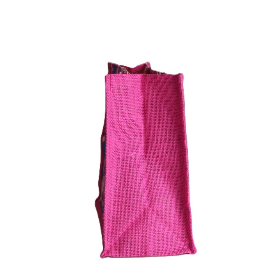 Full-color & printed jute bag 10L x 11H - Image 6