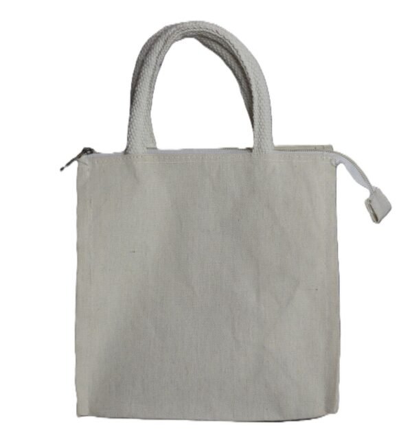 Mom & Child printed white canvas bag - Image 4