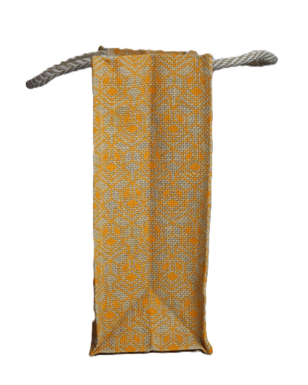 Jute bag—Go Green printed with side color - Image 2