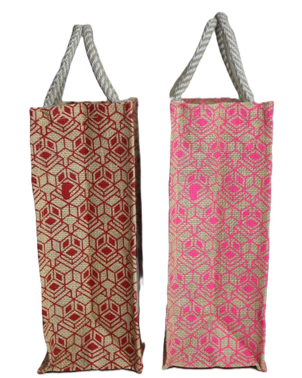 Jute bag—Go Green printed with side color - Image 4