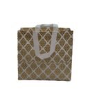 PVC Carry Bag with Golden Design – Stylish & Reusable