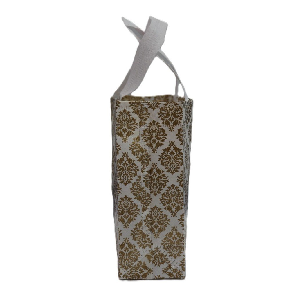 Elegant PVC Carry Bag with Golden Damask Design - Image 2