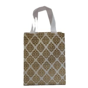 Gold floral thamboolam bag small