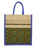 Kalamkari jute lunch bag