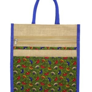 Kalamkari jute lunch bag