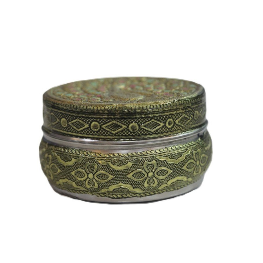 Kalamkari stainless steel tiffin box with peacock design - Image 4