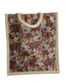 Kalamkari natural Jute bag large 12L x 14H