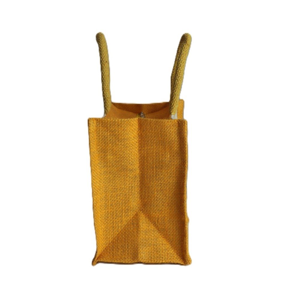 Love Food Printed Jute Bag Small 8x8 - Image 3
