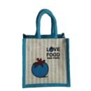 Love food hate waste jute bag with colors