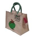 Color canvas Love food, hate waste printed bag