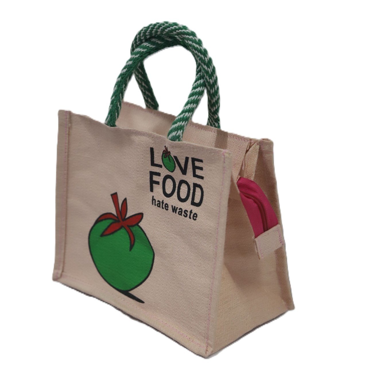 Color canvas Love food, hate waste printed bag - Image 4