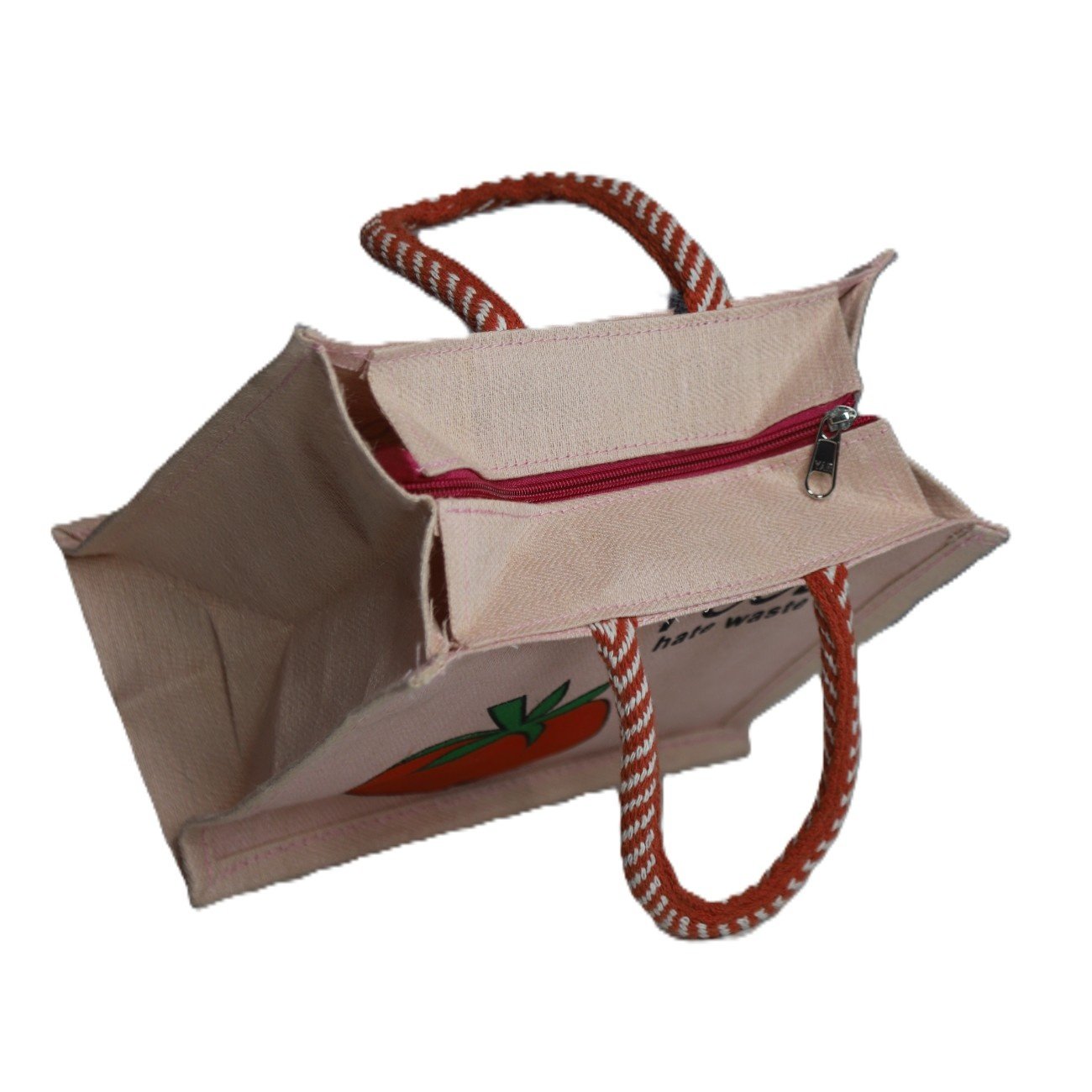 Color canvas Love food, hate waste printed bag - Image 2