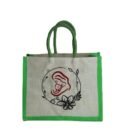 Mom & child printed jute with nonwoven bag