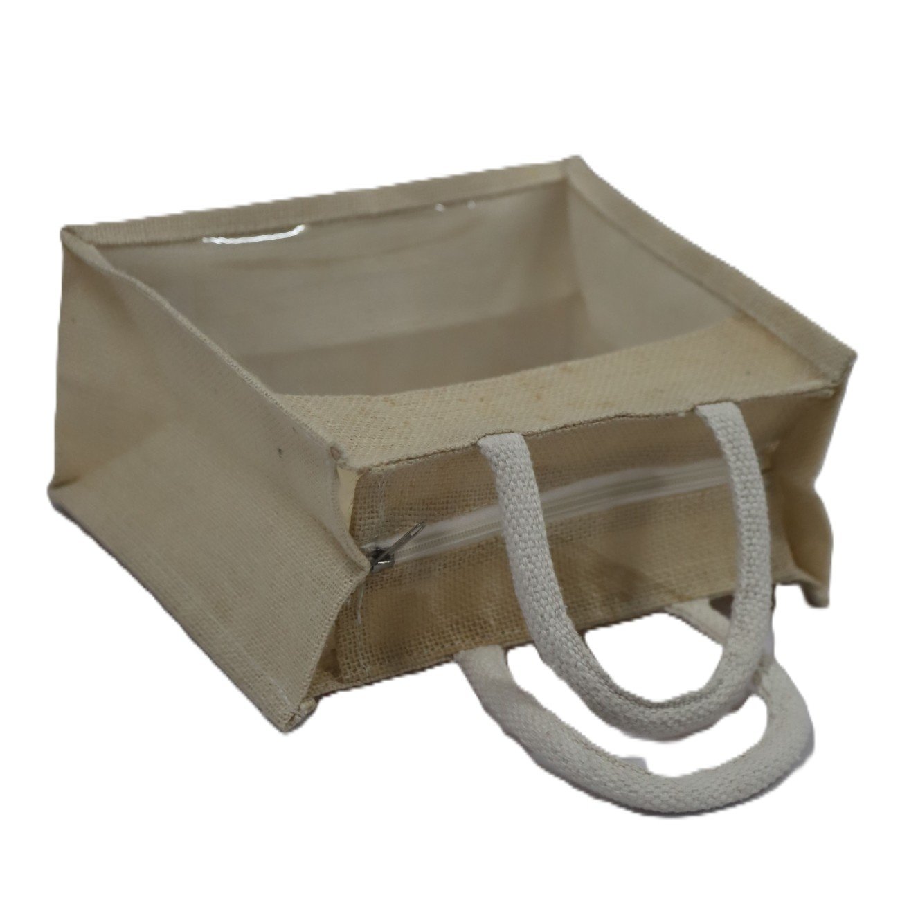 Pure jute bag with transparent window - Image 5