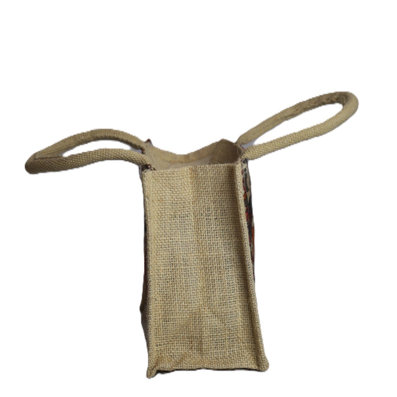 Kalamkari Natural Jute bag small 10L x 8H - Image 7