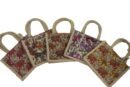 Kalamkari Natural Jute bag small 10L x 8H