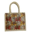 Kalamkari Natural Jute bag small 10L x 8H