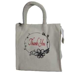 thankyou printed canvas bag